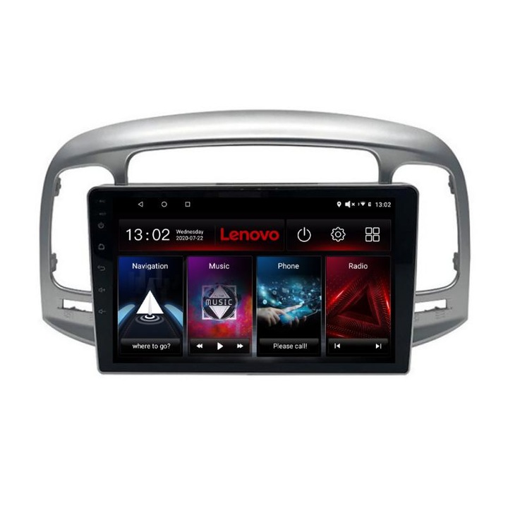 Navigatie dedicata Lenovo Hyundai Accent 2006-2012 L-ACCENT, Octacore Qualcomm, 4Gb RAM, 64Gb Hdd, 4G, QLED 2K, DSP, Carplay, Bluetooth