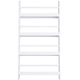 Etajera de perete pentru carti Homcom, 4 rafturi, Capacitate 30kg, Lemn de pin/MDF, 59x12x113cm, Alb