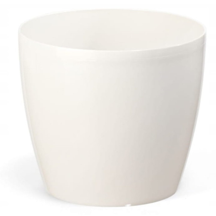 Ghiveci Magnolia, Lamela, Plastic, 25 cm, Alb