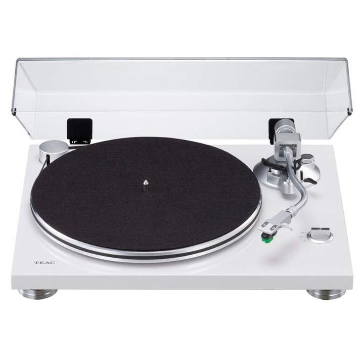 Teac TN-3B-A/WH RCA, USB, 33-1/3, 45 RPM fehér-fekete-ezüst lemezjátszó