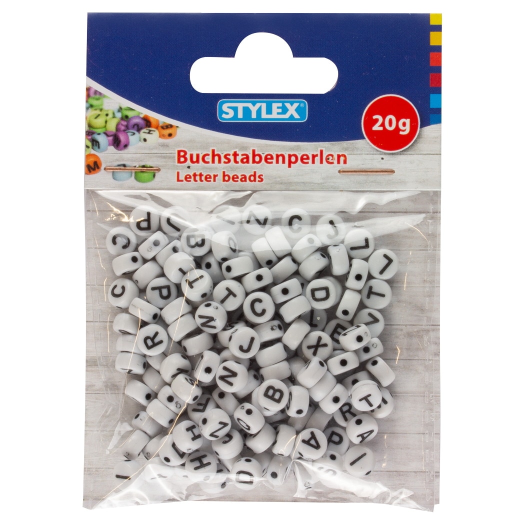 Craftsman Lily Lock Margele din plastic rotunde albe 7 mm cu litere Stylex, 20 gr - eMAG.ro