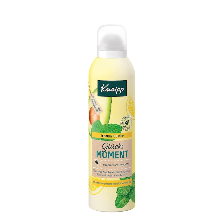 Spuma de dus cu lamaie si ulei de avocado, Kneipp Glücksmoment, 200ml