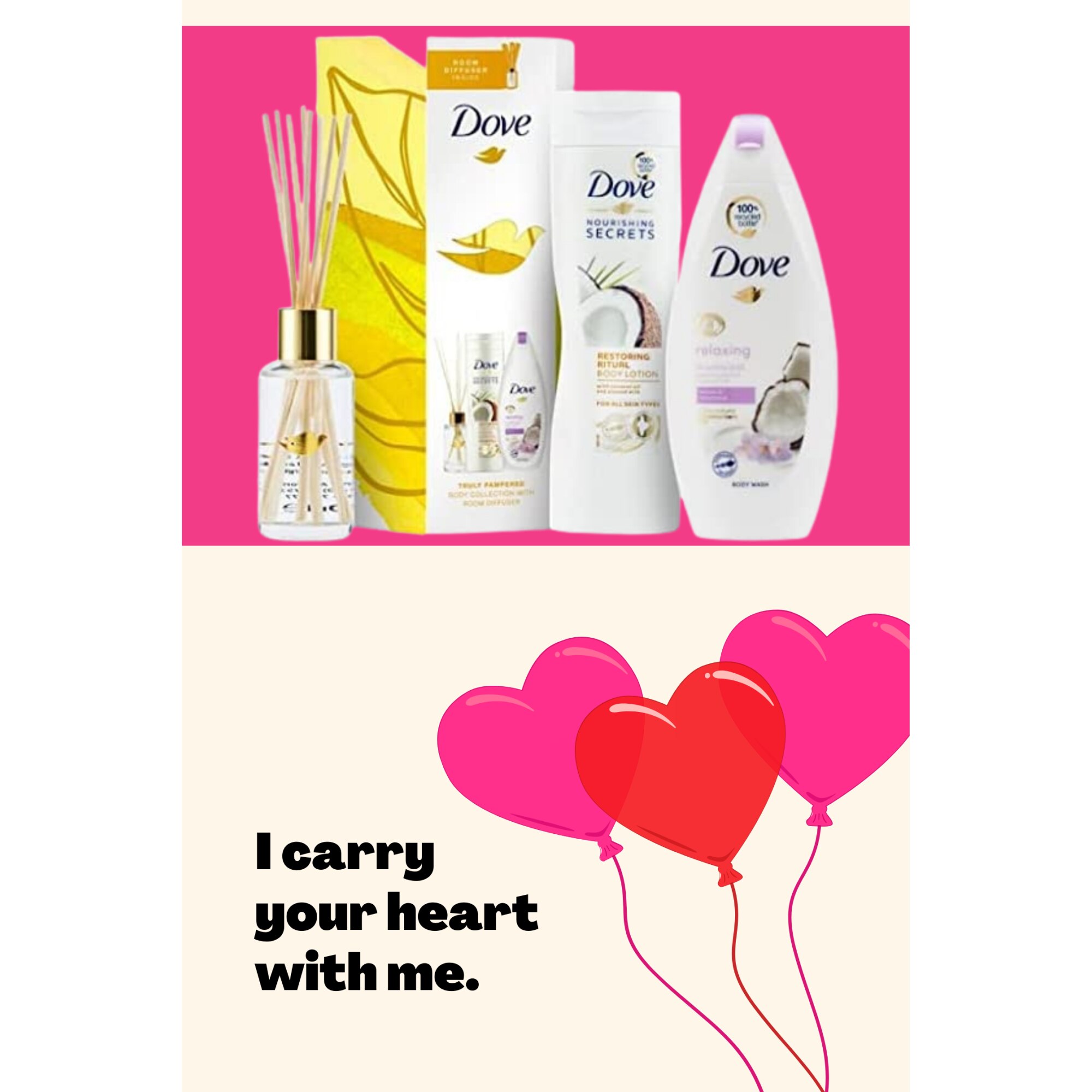 Set Dama 3 Piese Gel Dove, 1 x Gel Dus 225 ml, 1 x Lotiune Corp
