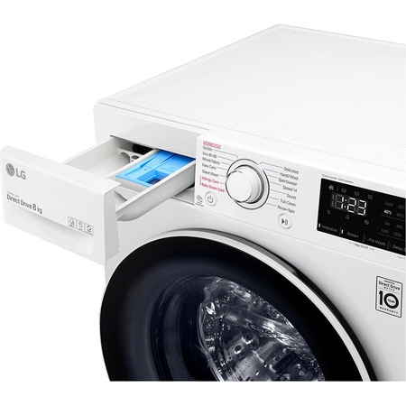 Masina de spalat rufe LG F4WV328S0U, 8 kg, 1400 rpm, Clasa B, AI DD, TurboWash, SmarThinQ, Steam, Alb