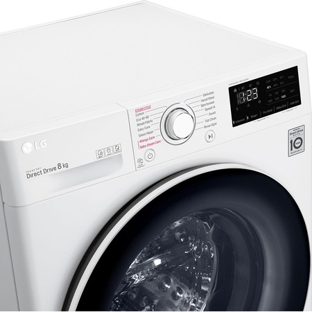 Masina de spalat rufe LG F4WV328S0U, 8 kg, 1400 rpm, Clasa B, AI DD, TurboWash, SmarThinQ, Steam, Alb