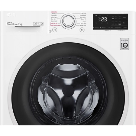 Masina de spalat rufe LG F4WV3S9AIDD, 9 kg, 1400 rpm, Clasa B, AI DD, SmarThinQ, Steam, Alb
