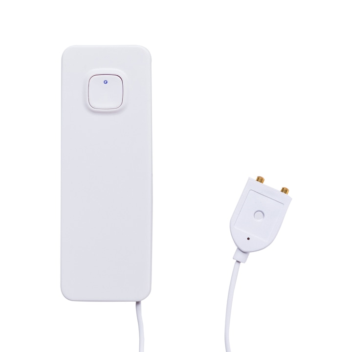 Интелигентен сензор за вода, SmartVilla, Wi-Fi, Управляем с приложение, Аларма от телефона, Бял