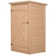Casuta de gradina pentru depozitare, Outsunny, Lemn de molid rezistent la apa, 75x56x115 cm, Maro