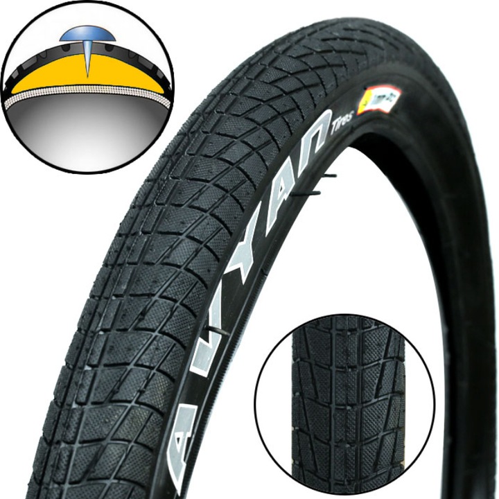 Anvelopa bicicleta Avyan, 20x2.125 inch, 47-406, Negru