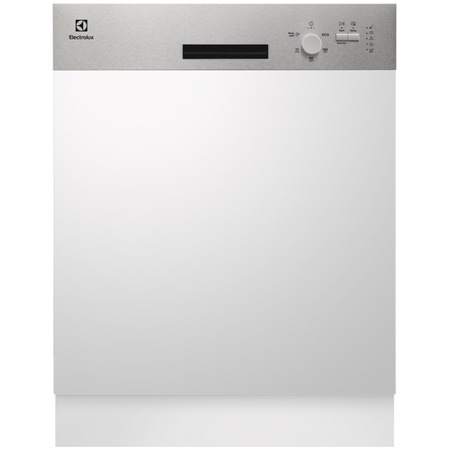 Masina de spalat vase semi-incorporabila Electrolux EEA17100IX, 13 seturi, 5 programe, Clasa F, AirDry, Motor Inverter, Afisaj LED, Control electronic, Start intarziat, 60 cm