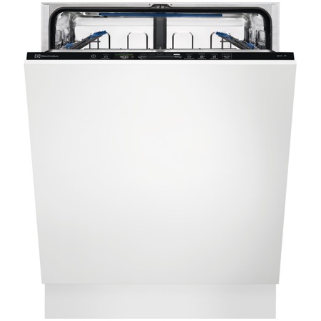 Masina de spalat vase incorporabila Electrolux EEG67410W, 13 seturi, 8 programe, Clasa C, AirDry, QuickSelect, Wi-Fi, Usa slide, Motor inverter, Brat SatelliteClean, Afisaj digital, Indicator luminos pe podea, Start intarziat, 60 cm