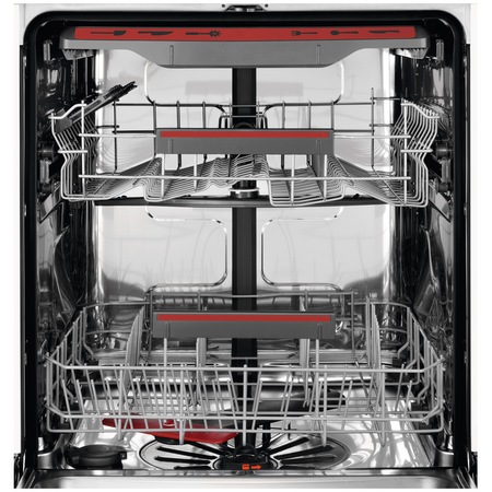 Съдомиялна за полувграждане AEG FES5396XZM, 14 комплекта, 8 програми, Клас D, AirDry, MaxiFlex, Мотор Inverter, Рамо SatelliteClean, Отложен старт, 60 см