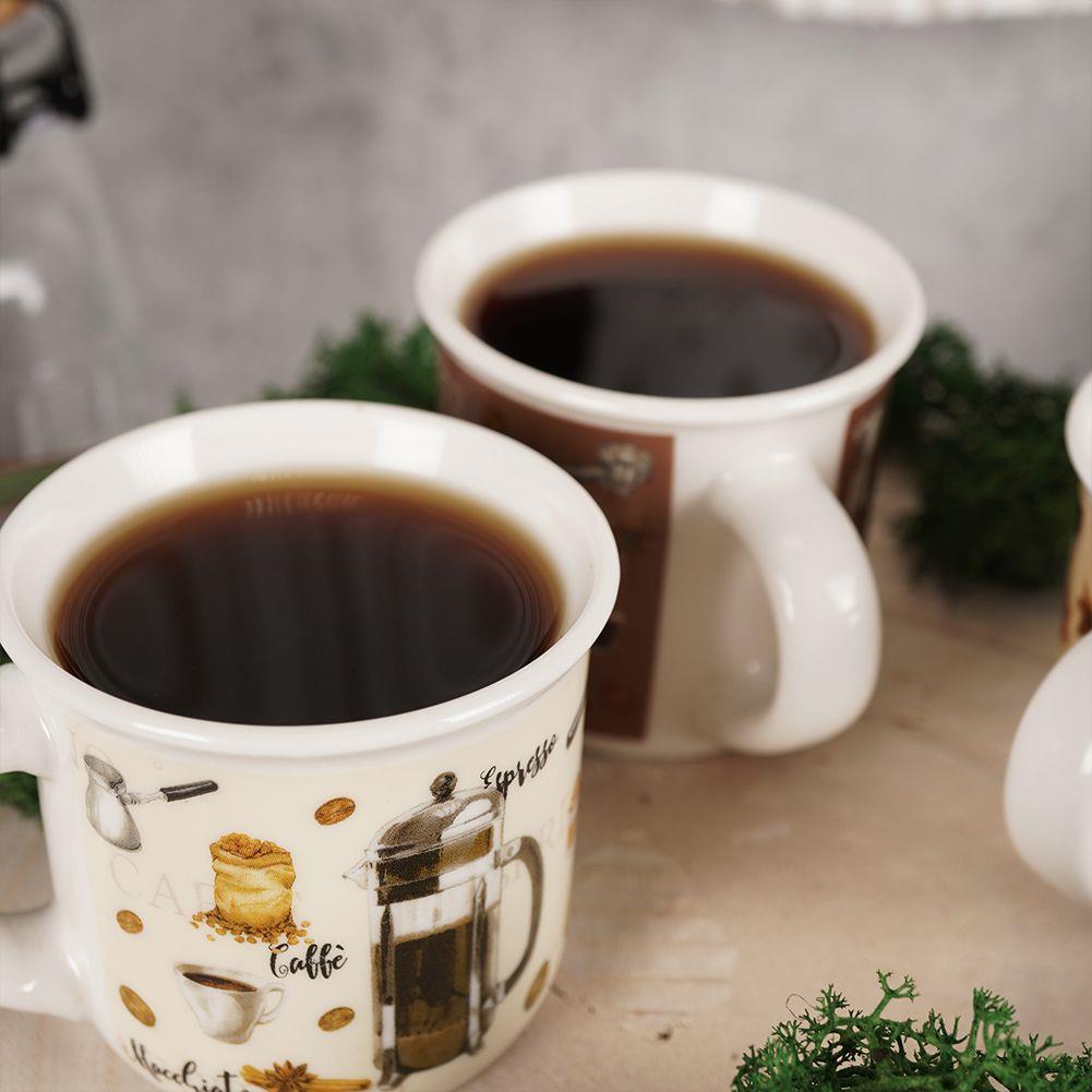 Комплект от 3 керамични чаши, колекция Siaki, 110 ml, многоцветни - eMAG.bg