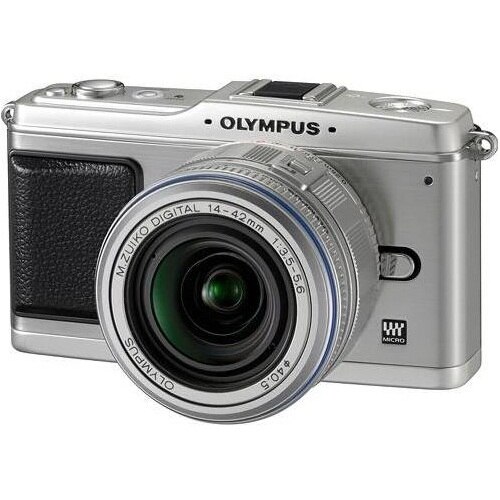 Olympus PEN E-P1, 12.3MP, Silver + Obiectiv 1442, Silver - eMAG.ro