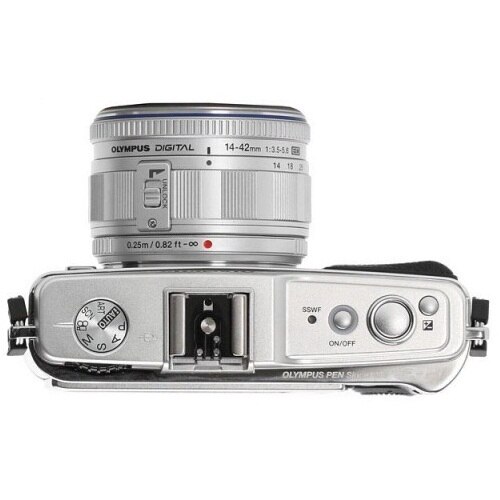 OLYMPUS PEN E-P1 シルバー Olympus PEN E-P1, 12.3MP, Silver + Obiectiv 1442, Silver - eMAG.ro