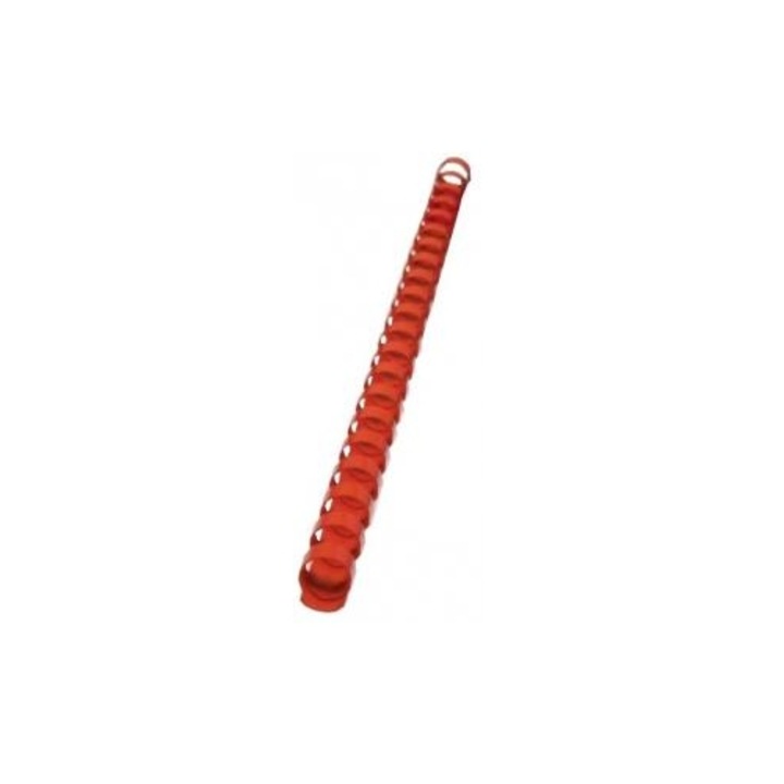 Inele de plastic pentru indosariere, rosii, 14 mm, 125 coli, 100 buc/set (PB414-03)