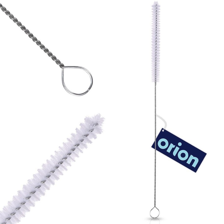 Perie Pentru Sticle, Orion, 27x1 cm, Lungime 27 cm, Diametru 1 cm, Material Metal, Perie Din Material Plastic De Inalta Calitate, Alb