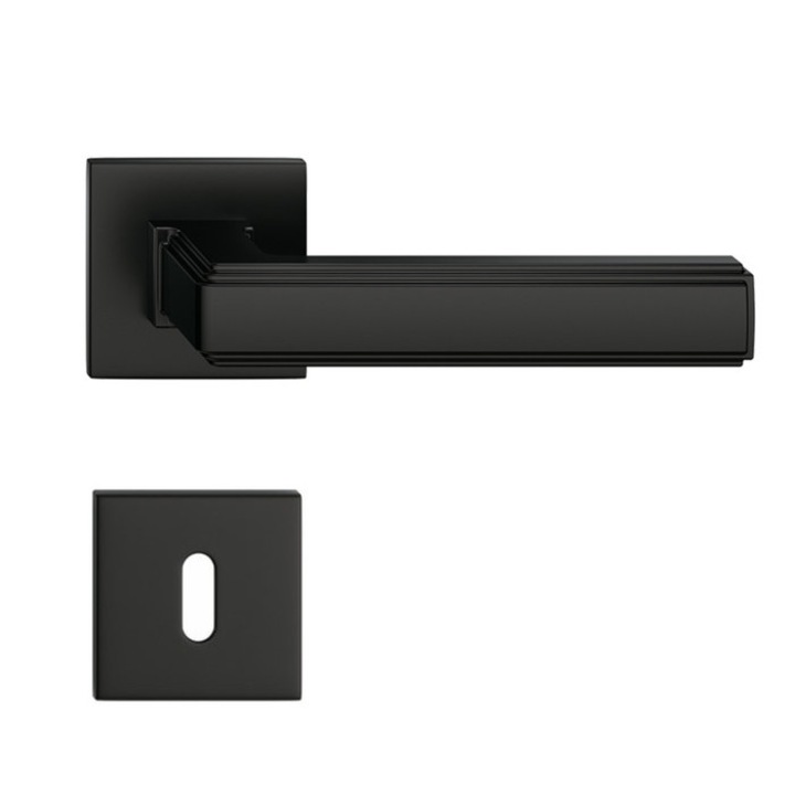 Maner usa model Royal Q negru mat rozeta cheie