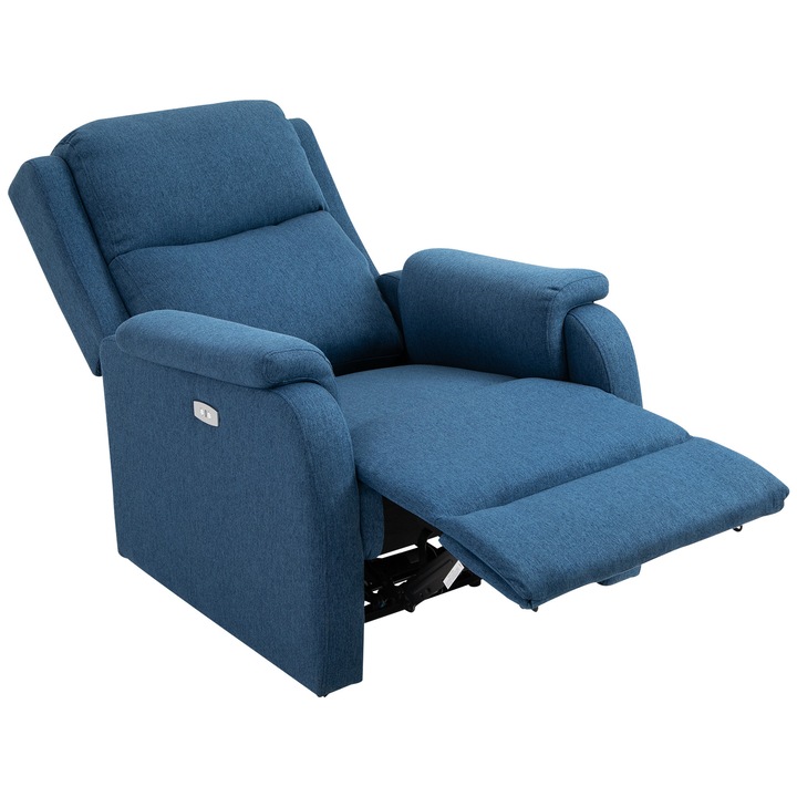 Homcom Elektromos Fotel, Fém/Vászon, 77 x 91 x 106 cm, Kék