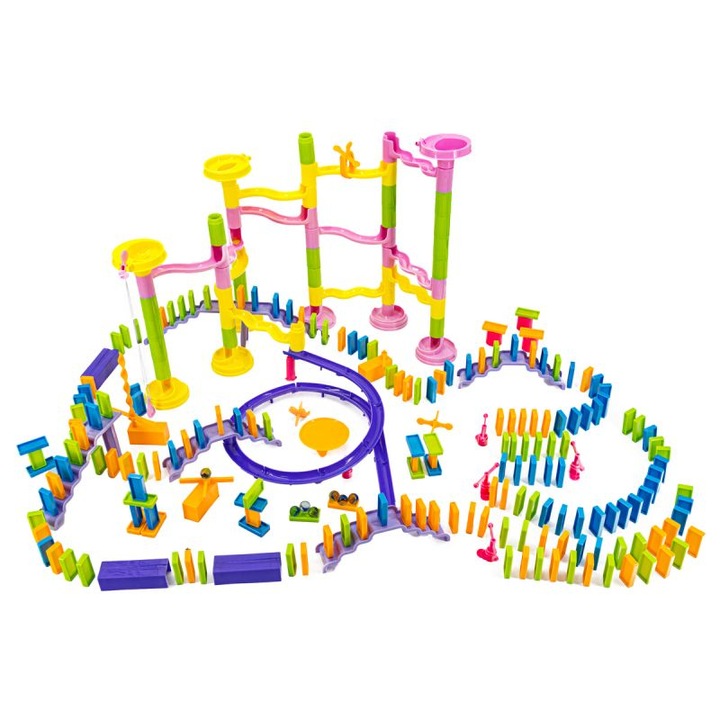 Pista de mingi uriasa Kulodrom Domino, 308 piese, +6 ani, Multicolor