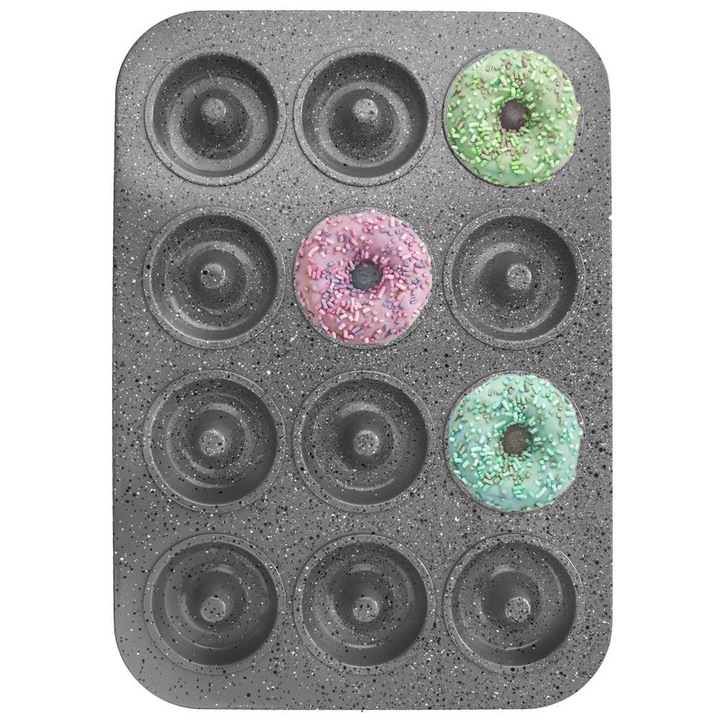 Форма за печене на понички Orion, Алуминий, Сив, 40 х 3 см