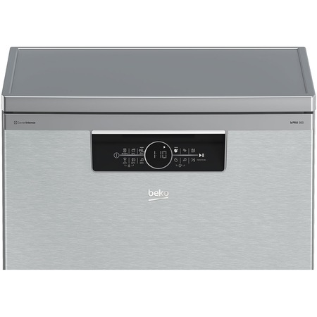 Masina de spalat vase Beko BDFN36640XC, 16 seturi, 6 programe, Clasa C, HygieneIntense, Motor ProSmart Inverter, Display LCD, SteamGloss, HalfLoad, Fast+, 60 cm, Pearl Inox