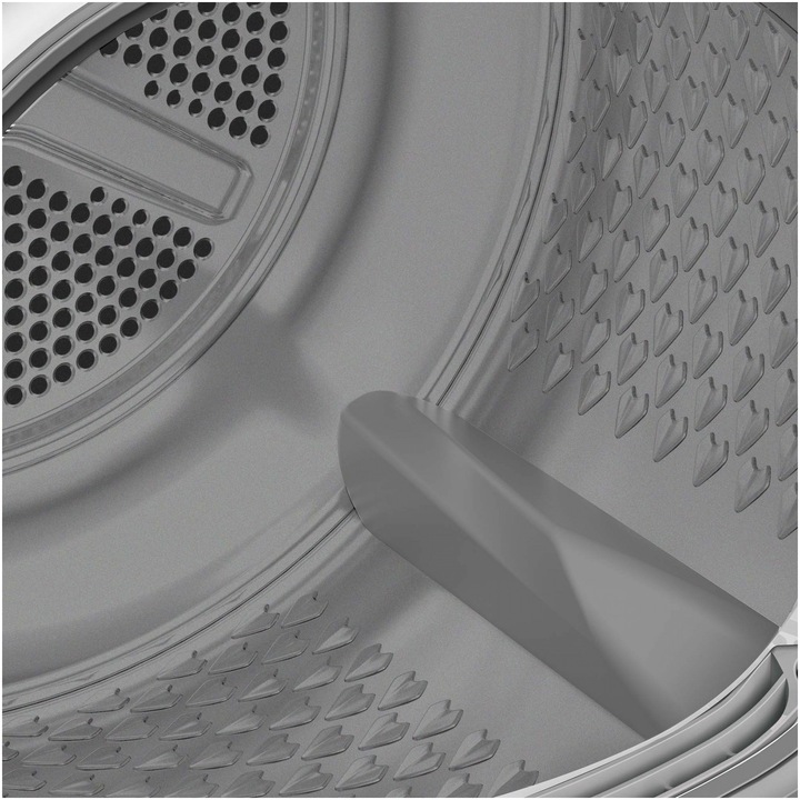 Uscator de rufe Beko B3T68230, Pompa de caldura, 8 kg, 15 programe, Clasa E, SteamCure, RecycledDry, EcoGentle, OptiSense, Aquawave, Alb