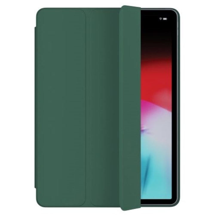 Husa Smart Cover compatibila cu Ipad 7-8-9, 2019-2020-2021, 10.2inch, Verde inchis, TELGORBCS