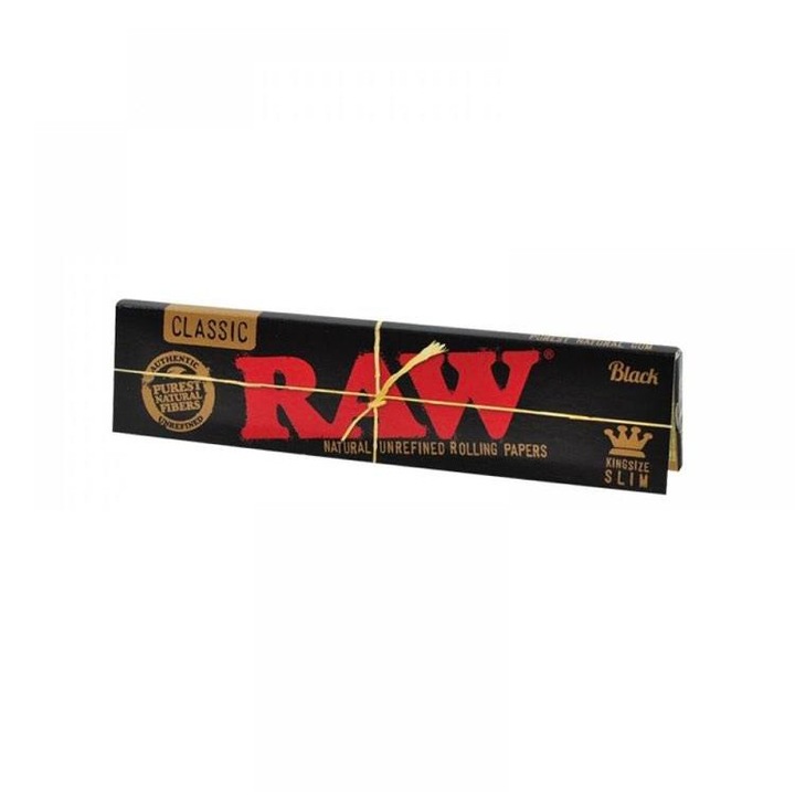 Комплект KingSize Slim Raw Black Classic, 32 листа