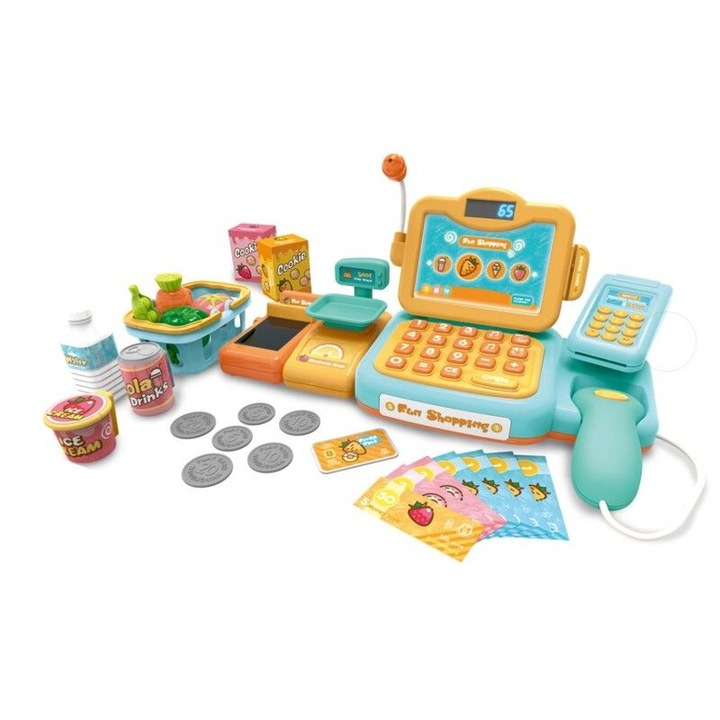 Casa de marcat cu accesorii pentru copii, +3 ani, 48x20.5x18.5 cm, Multicolor