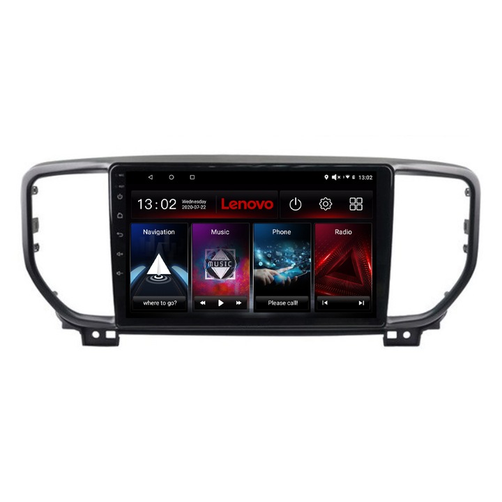 Navigatie dedicata Lenovo Kia Sportage facelift 2019- L-sportagL-19, Octacore Qualcomm, 4Gb RAM, 64Gb Hdd, 4G, QLED 2K, DSP, Carplay, Bluetooth