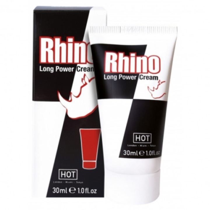 Hot Rhino Long Power Cream Krém korai magömlés ellen, 30 ml