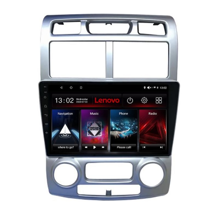 Dedikált navigáció Kia Sportage 2005-2007 D-0023 Lenovo Octa Core Android rádióval Bluetooth Internet GPS WIFI DSP 2+32 GB 4G KIT-0023+EDT-E509-LITE