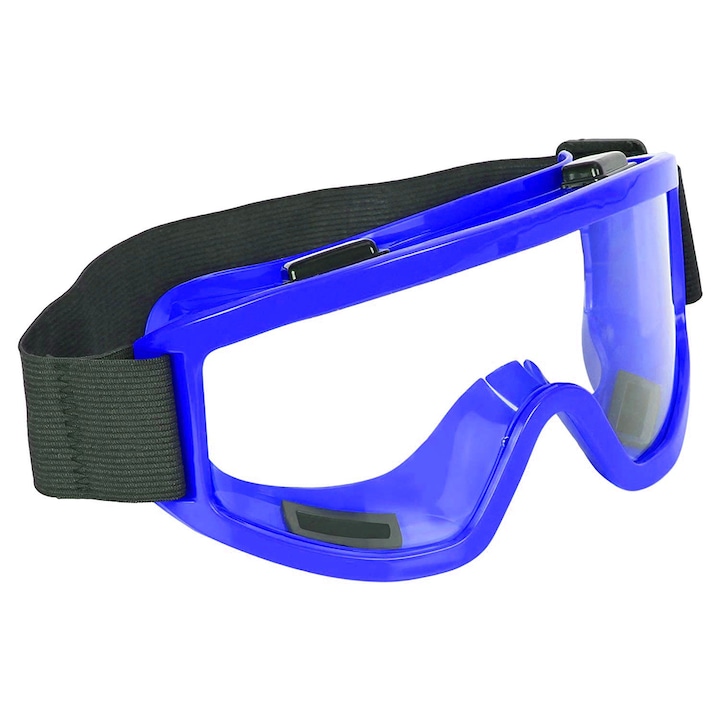 Ochelari de protectie anti-praf sau zapada, cu aerisiri anti-aburire, pentru schi, snowbording, ATV-uri, motocross, Albastru