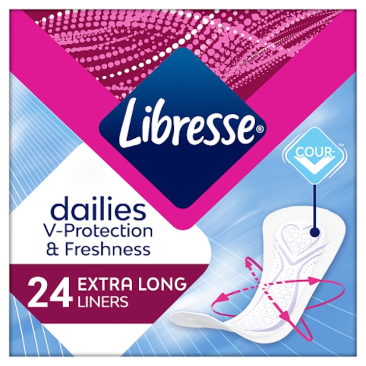 Libresse Dailies Fresh Extra Long tisztasági betét, 24 db