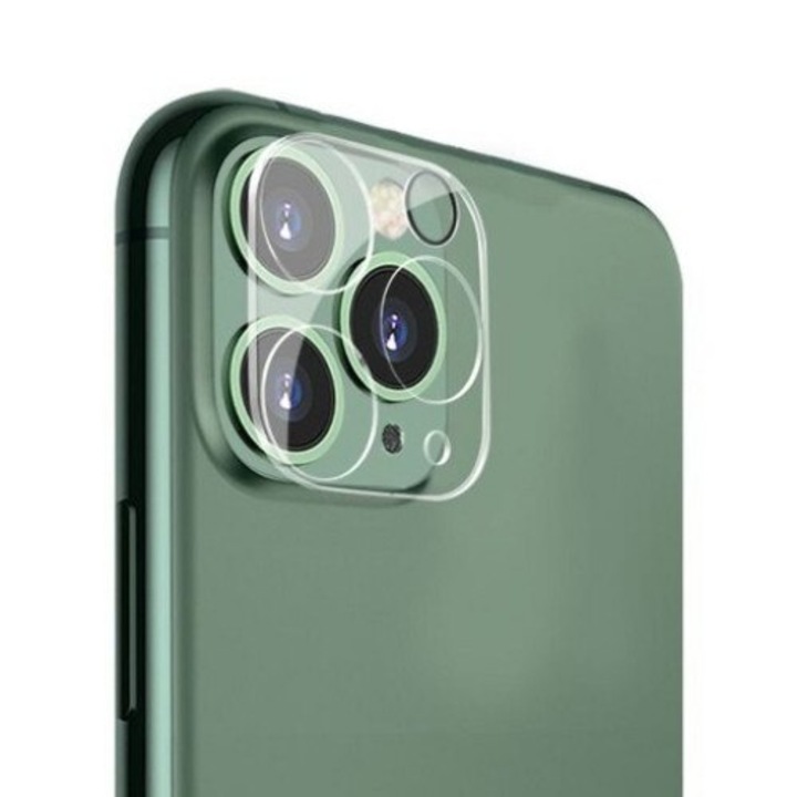 Protector de sticla pentru camere, Tempered Glass, Pentru Apple iPhone 11 Pro Max, transparent