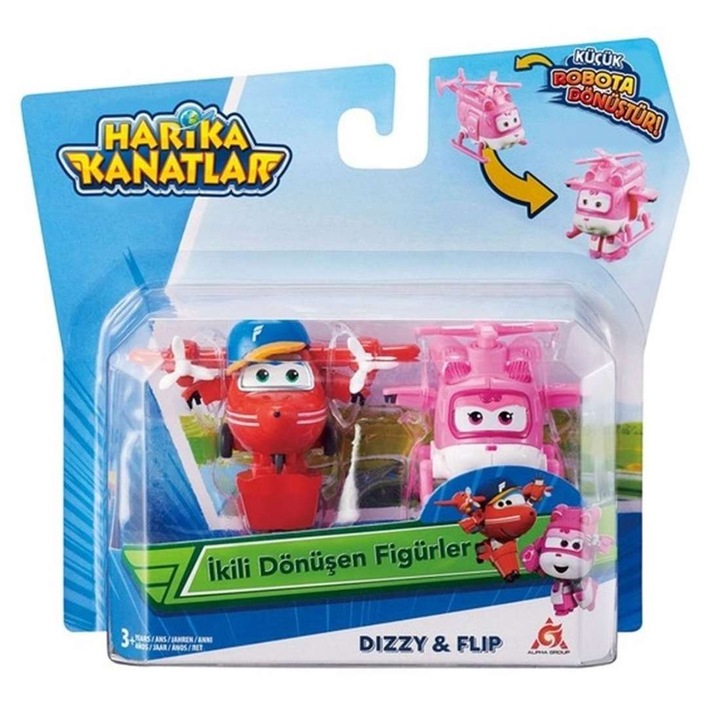 SuperWings Átalakuló Dizzy és Flip figurák (720030D)