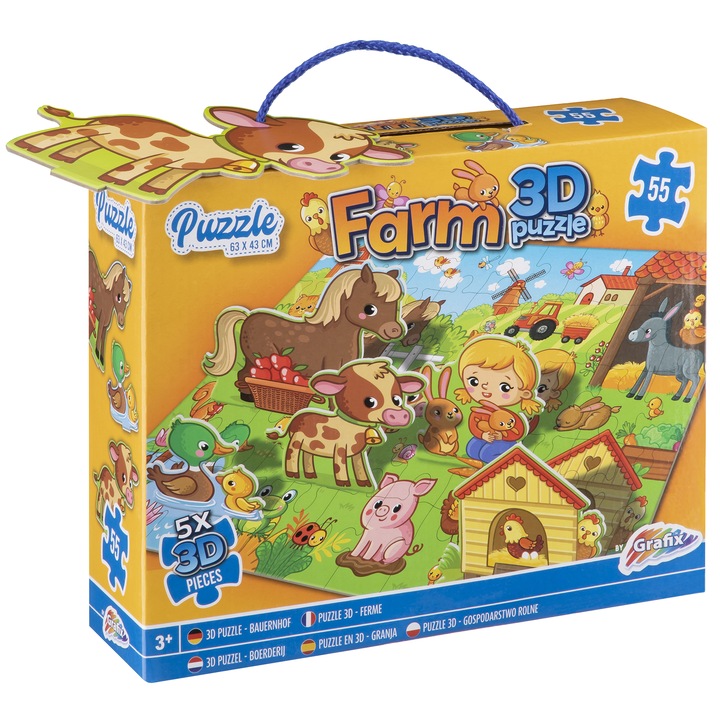 Puzzle Grafix 3D - La Ferma, 55 piese