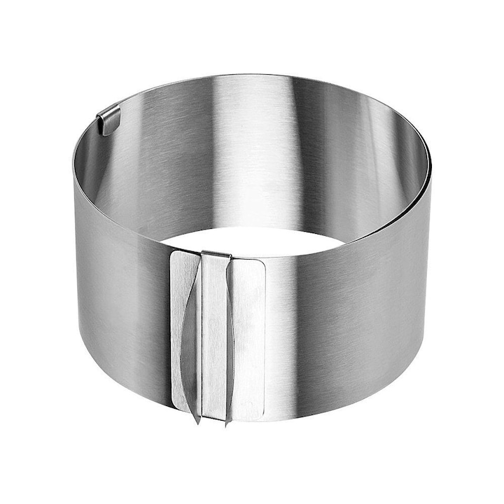 Állítható tortagyűrű, rozsdamentes acél, 30 cm