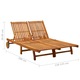 Sezlong de gradina cu perne vidaXL, 2 persoane, lemn masiv de acacia, 200 x 118/123 x 30/62/76/85 cm, 14.25 kg 3061388