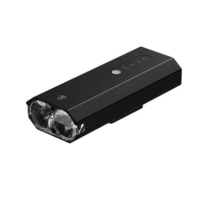 Lanterna LED bicicleta, Aluminiu/Plastic, USB, Senzor de lumina, 3000mAh, 200m, Negru