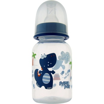 Biberon Primii Pasi, decorat, 125 ml, R0111 , Albastru Biberon Primii Pasi, decorat, 125 ml, R0111 , Albastru