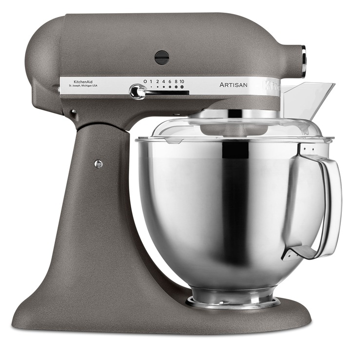 Миксер с купа Artisan KitchenAid 5KSM185PSEGR, 4.8 л, Модел 185, Imperial gray