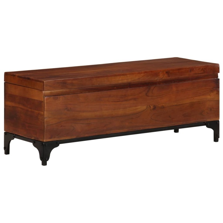Cufar de depozitare vidaXL, Lemn, Maro, 110 x 35 x 41 cm
