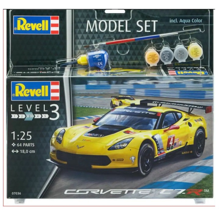 Revell Modell Szett Corvette C7.R, 64 darabos
