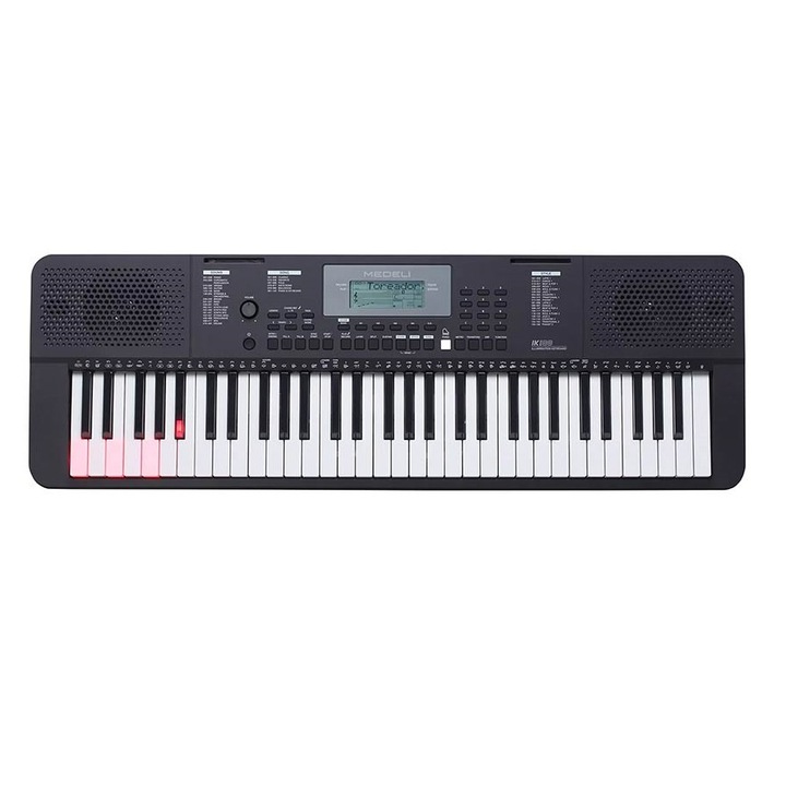 Orga Medeli IK100 USB, 480 tonuri, 160 ritmuri, LCD, clape iluminate, intrare microfon