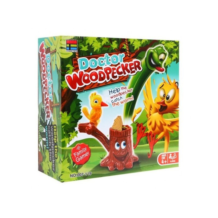 Társasjáték Doctor Woodpecker and the Mad Bug, 2 játékos, +4 év, Többszínű