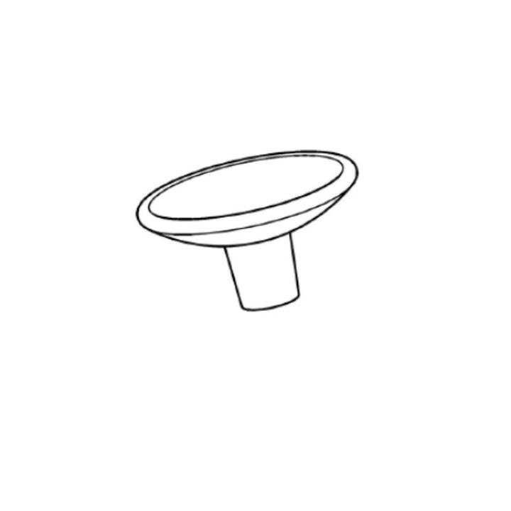 Buton din lemn pentru mobila Disc Wood, finisaj nuc, D 38 mm
