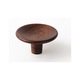 Buton din lemn pentru mobila Disc Wood, finisaj nuc, D 38 mm