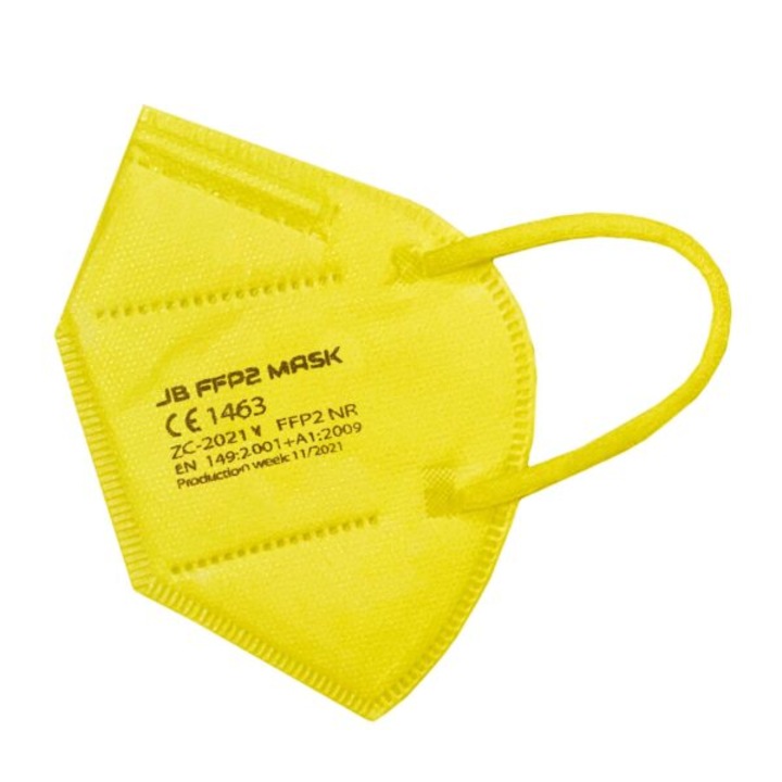 Комплект от 10 жълти FFP2 защитни маски JB 5 слоя